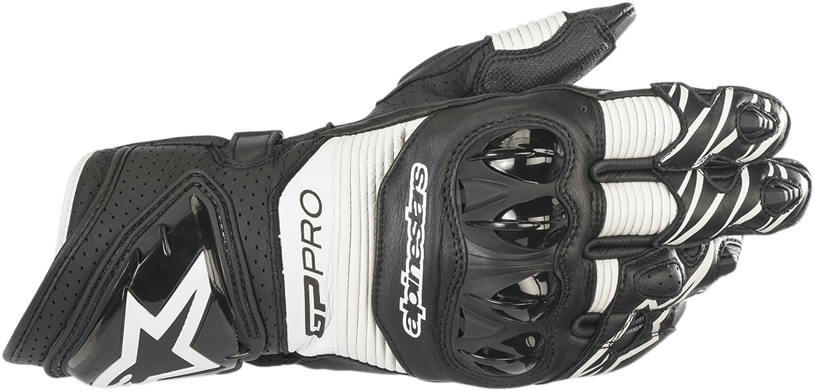 Alpinestars GP Pro RS3 Leather Gloves – Black/White 1