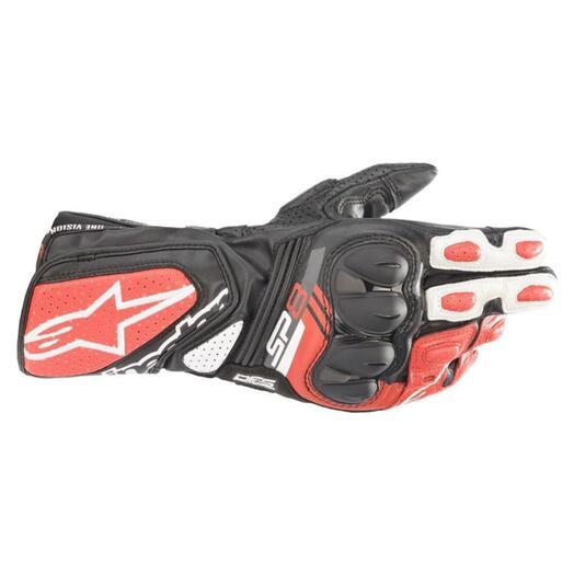 ALPINESTARS SP-8 v3 Gloves - Black/White/Bright Red 1