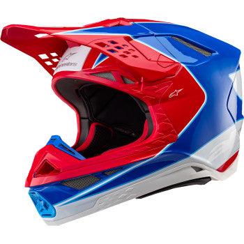 Alpinestars Supertech M10 Helmet - Aeon - Gloss Bright Red/Blue 1