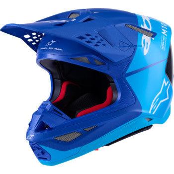 Alpinestars Supertech M10 Helmet - Flood - MIPS® - Blue/Black Carbon 1