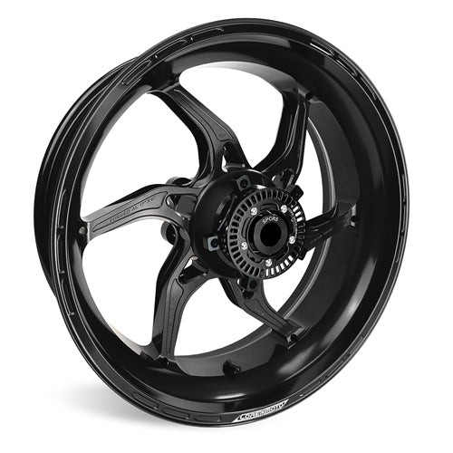 Gloss Black Apex-6 Aprilia RSV4 / Factory / Tuono 2013-2025 Forged Core Moto wheels 1