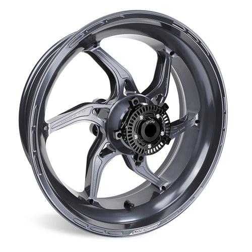 Gloss Ti Gray Apex-6 Kawasaki ZX10 2016-2025 Forged Core Moto wheels 1