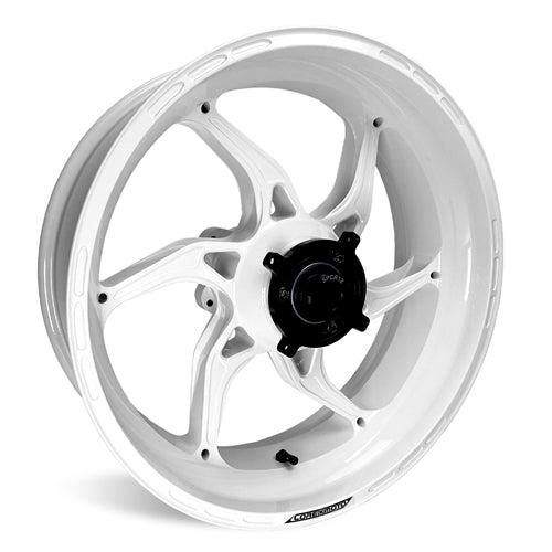 Gloss White Apex-6 Aprilia RSV4/ Tuono 2013-2025 Forged Core Moto wheels 1