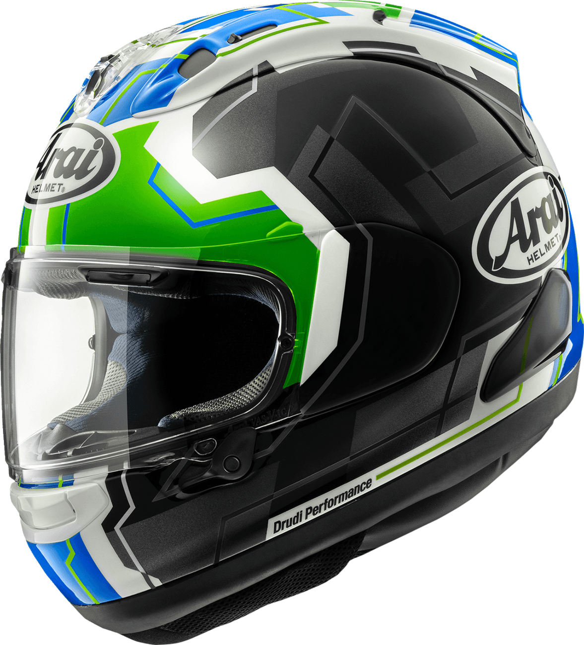 ARAI CORSAIR-X JOHNATHAN REA GREEN/RED/BLUE HELMET 1