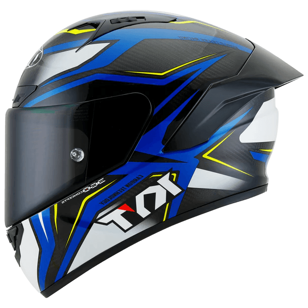 KYT NZ-Race Carbon- Carbon Stride Blue/White 1