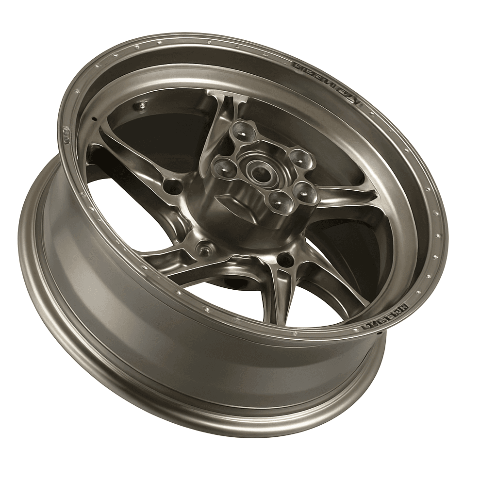 OZ Racing - GASS Aluminum 6 Spoke Rear Wheel - Titanium - Suzuki GSXR1000 (2017-2022) - H6235SU6001T 1