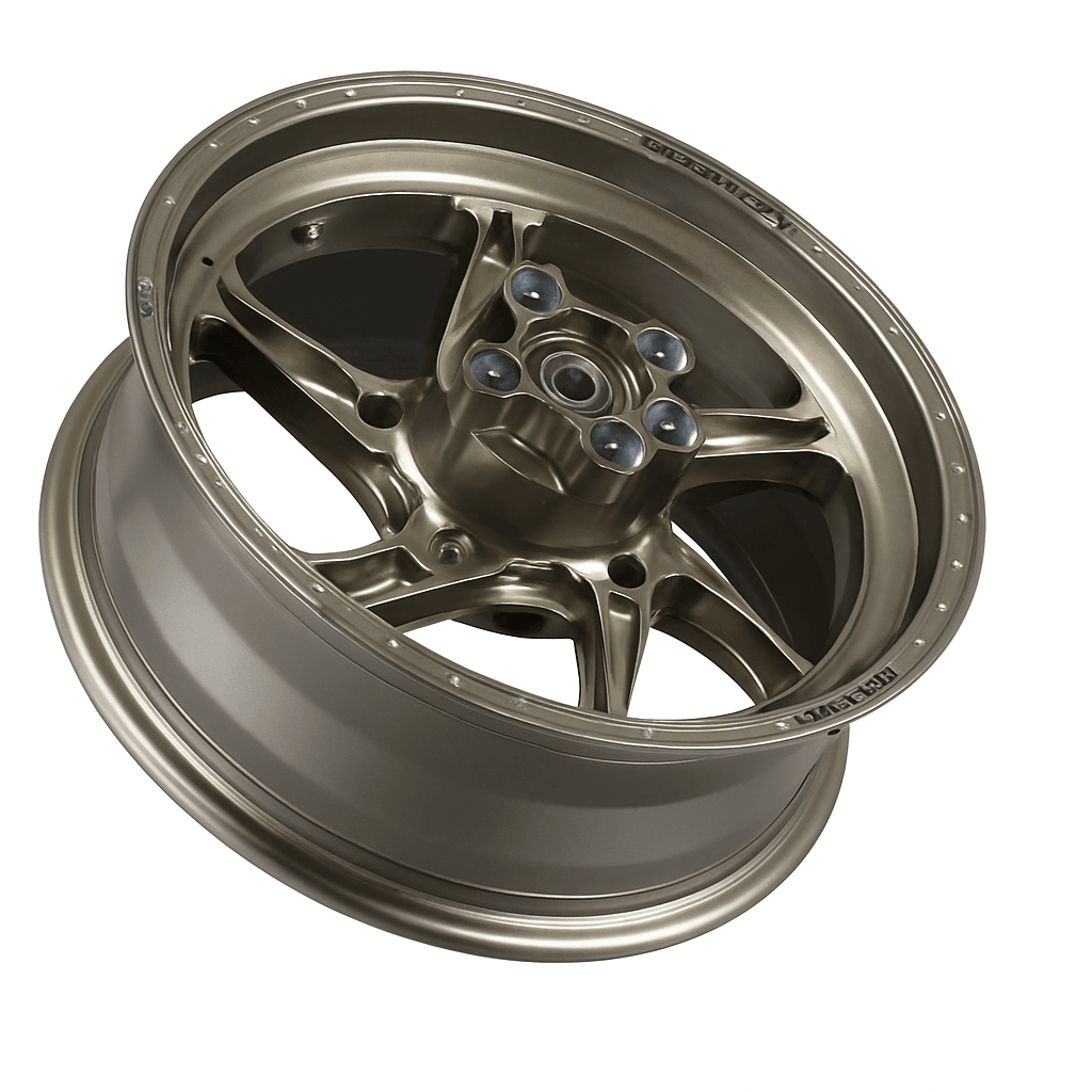 OZ Racing - GASS Aluminum 6 Spoke Rear Wheel - Titanium - Suzuki GSXR1000 (2017-2022) - H6235SU6001T 1