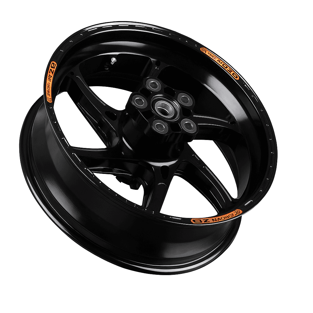 OZ Racing - GASS Aluminum 6 Spoke SET - Gloss Black - Kawasaki ZX10R (2016-2024) 1