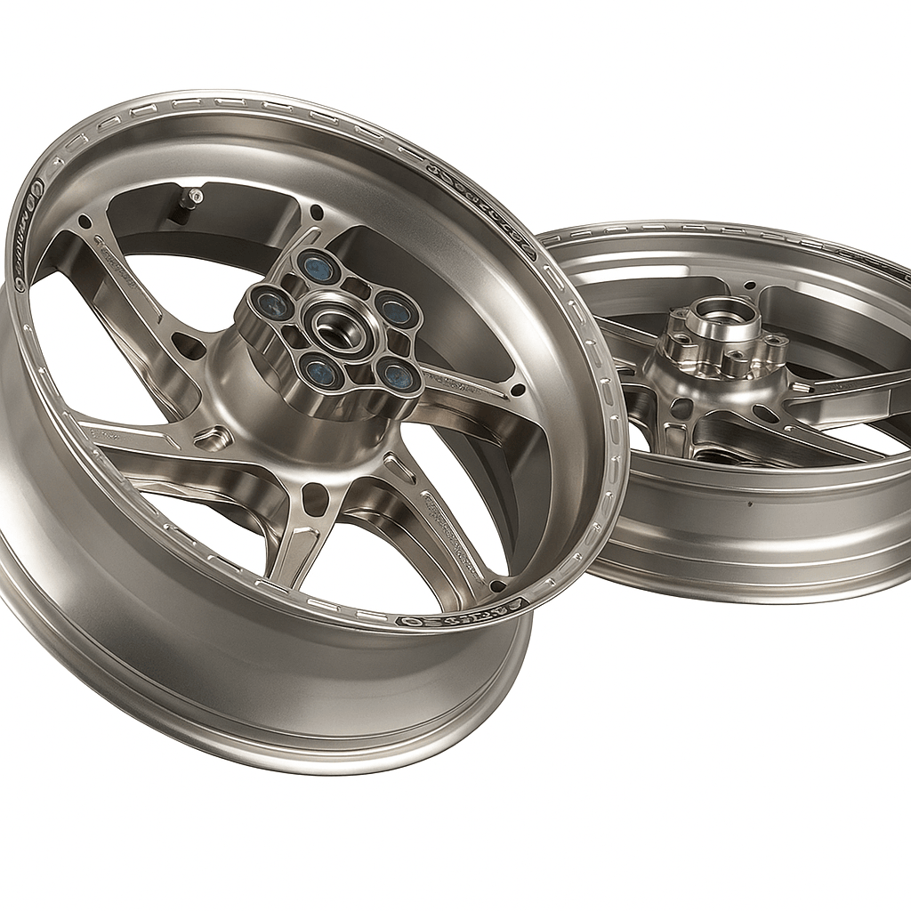 OZ Racing - GASS Aluminum 6 Spoke SET - Titanium Color - Aprilia RSV4/ Tuono 1