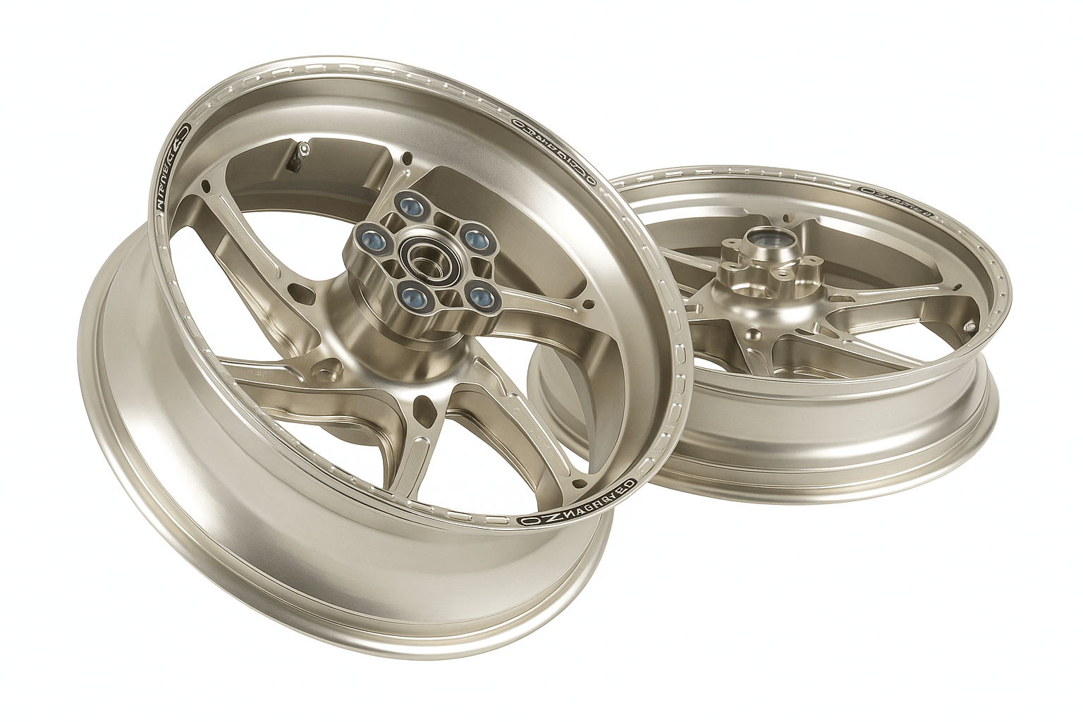 OZ Racing - GASS Aluminum 6 Spoke SET - Titanium color - Aprilia RS660 (2020-2025) 1