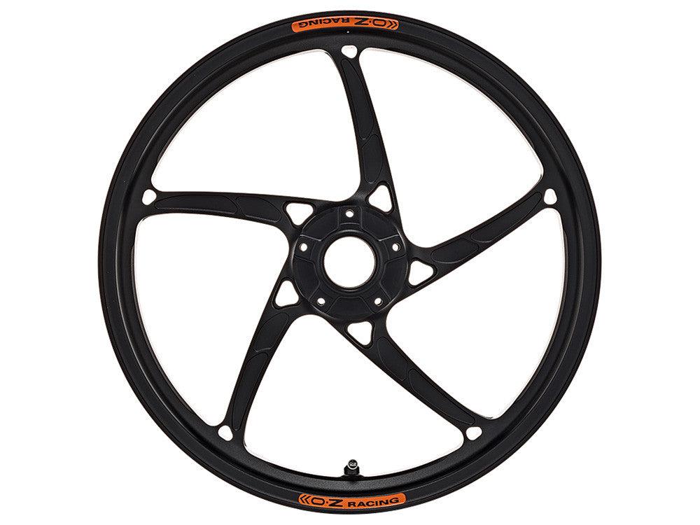 OZ Racing PIEGA R Aluminum 5 Spoke Wheel Set - Matte Black - DUCATI V4 2025 Track Use Only 1