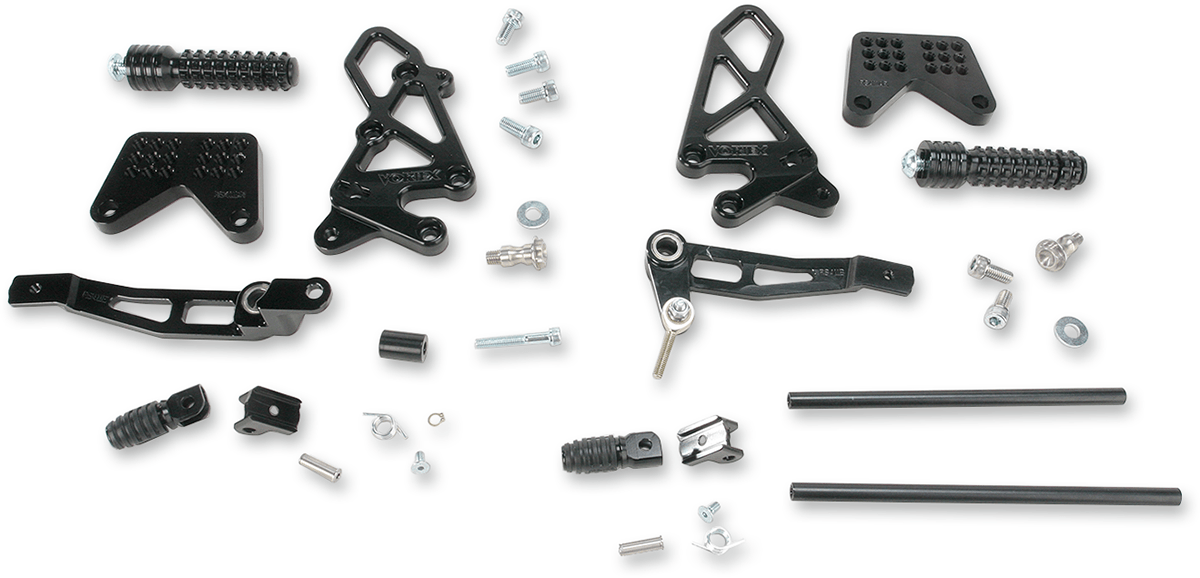 Vortex Rearsets Version 2 Black Kawasaki ZX-10R 2011-2015 1