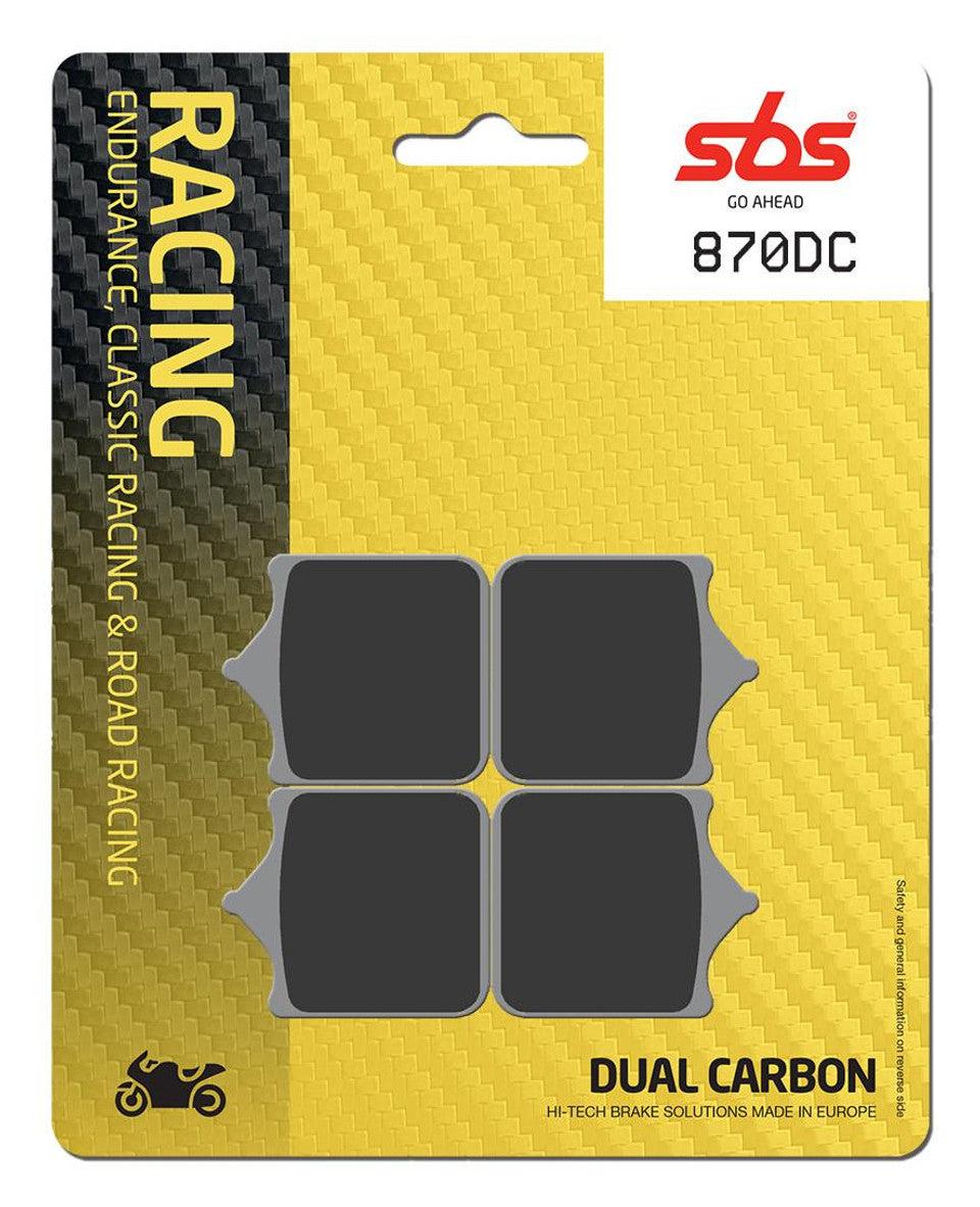 SBS Dual Carbon "Racing" Brake Pads 870 DC - Front (4/pc) BMW S1000R (2013-2018)/S1000RR (2009-2019) 1
