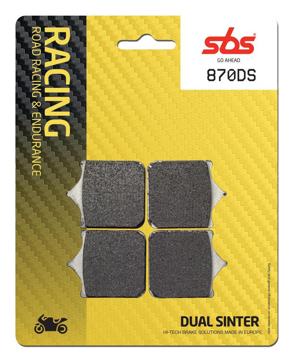 SBS Dual Sinter "Racing" Brake Pads 870 DS2 - Front (2/pc) 1