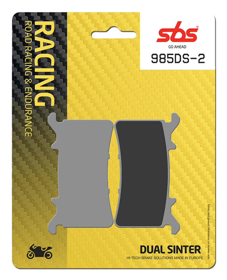 SBS Dual Sinter "Racing" Brake Pads 985 DS2 (Nissin caliper) - Front (2/PC) 1