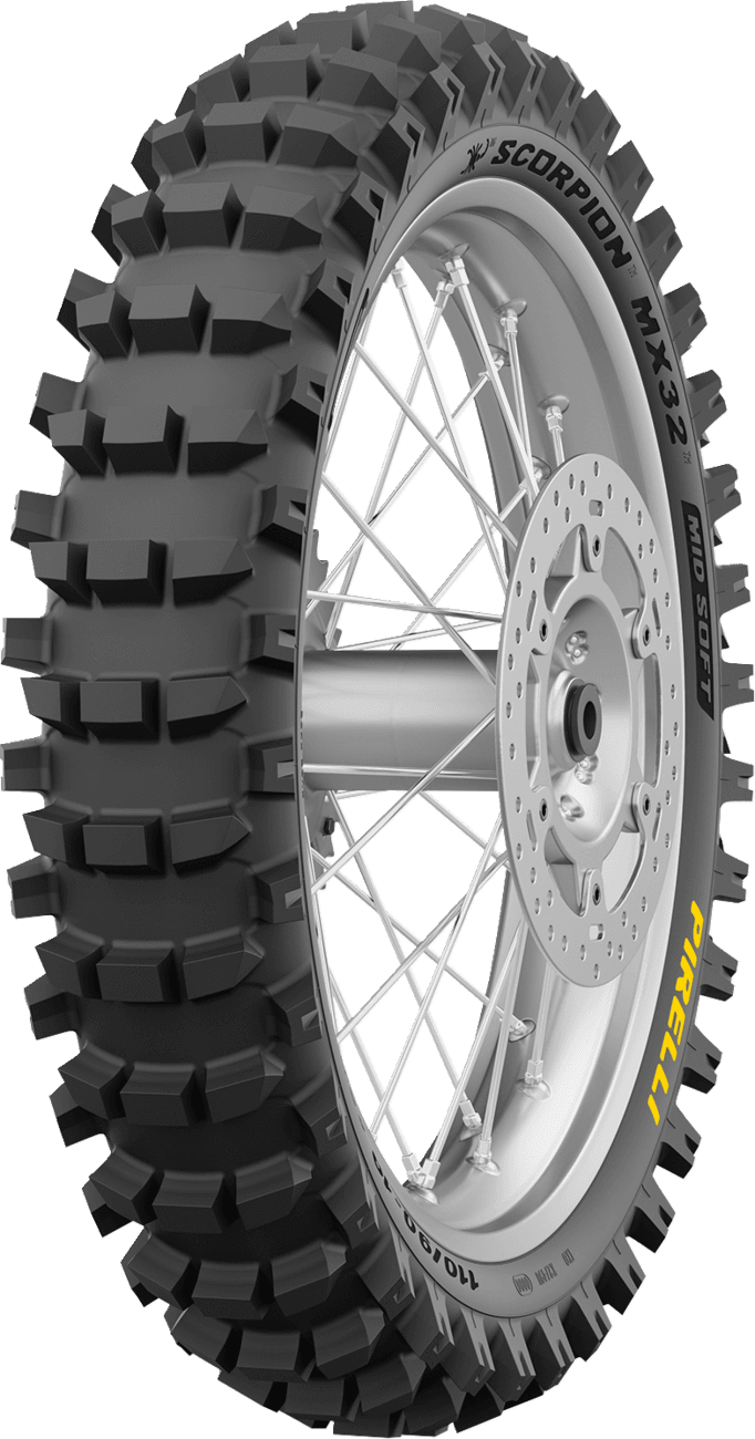 Pirelli Scorpion MX32 Mid Soft Tire – 110/90-19 62M Rear 1