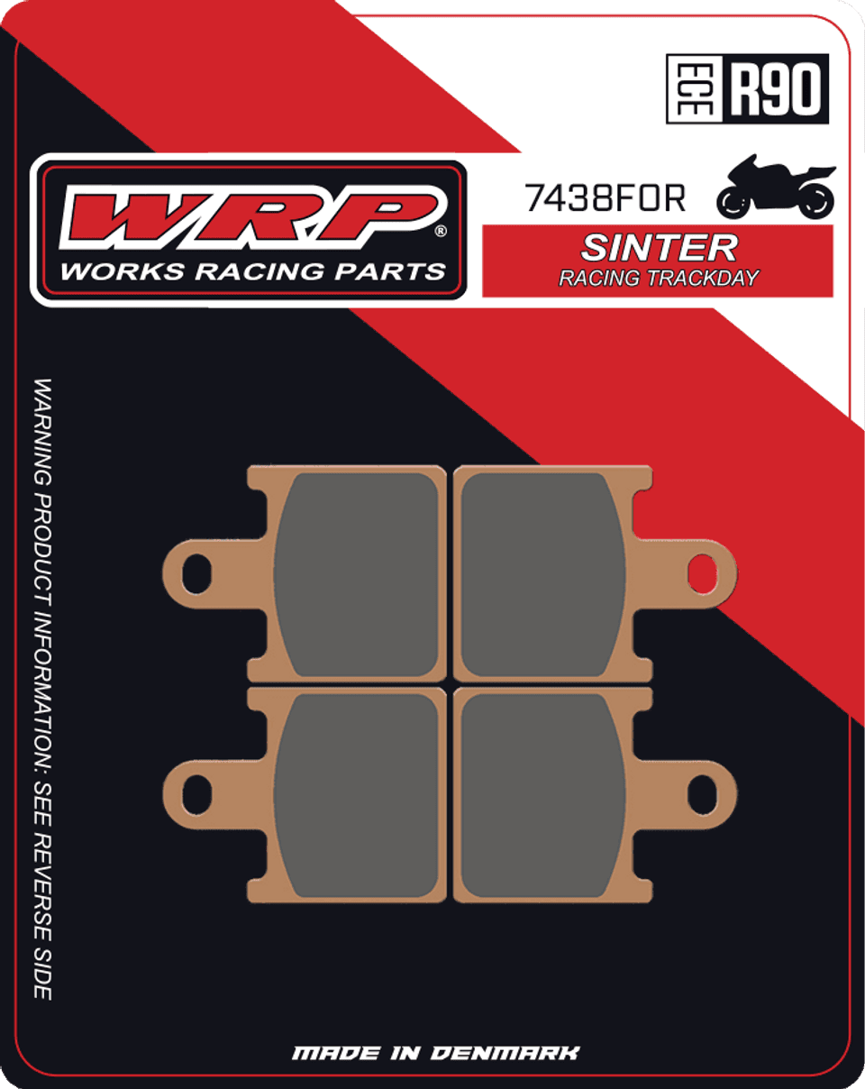 WRP Brake Pads Sinter Racing / Trackday 7438 F0R - Front (4/pc)-Kawasaki Ninja ZX-6R (2007-2012) 1