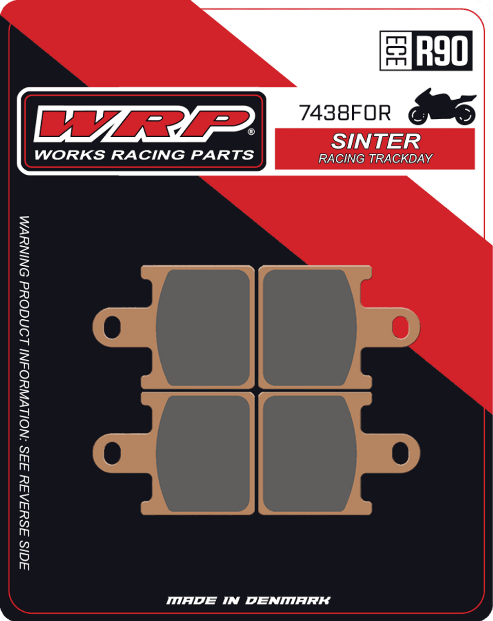 WRP Brake Pads Sinter Racing / Trackday 7438 F0R - Front (4/pc)-Kawasaki Ninja ZX-6R (2007-2012) 1