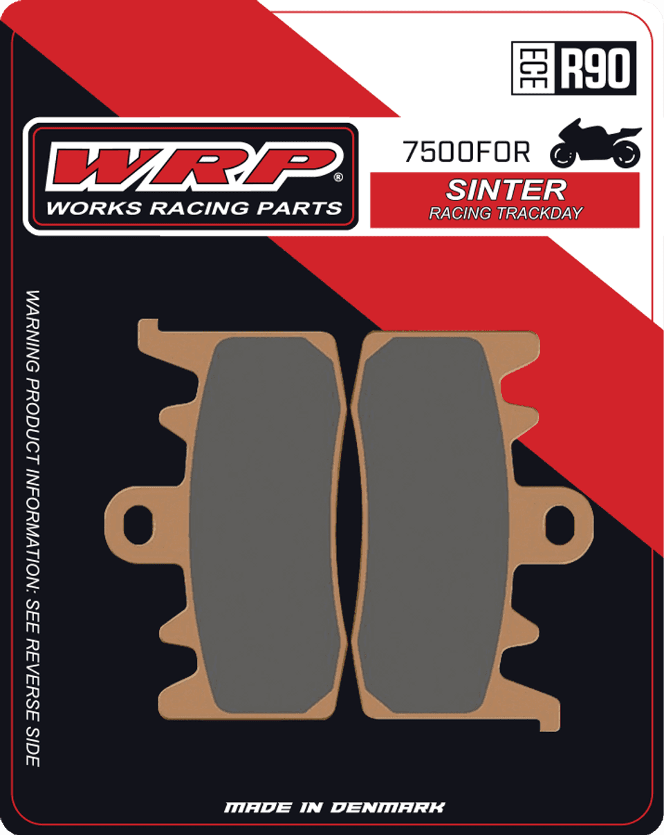WRP Brake Pads Sinter Racing / Trackday 7500 F0R - Front (2/pc) 1