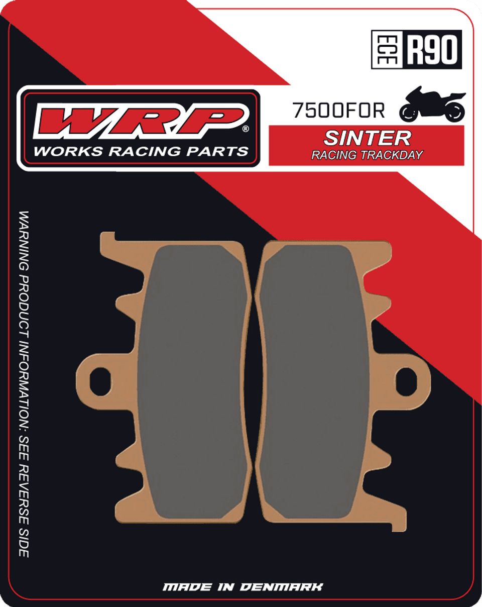 WRP Brake Pads Sinter Racing / Trackday 7500 F0R - Front (2/pc) 1